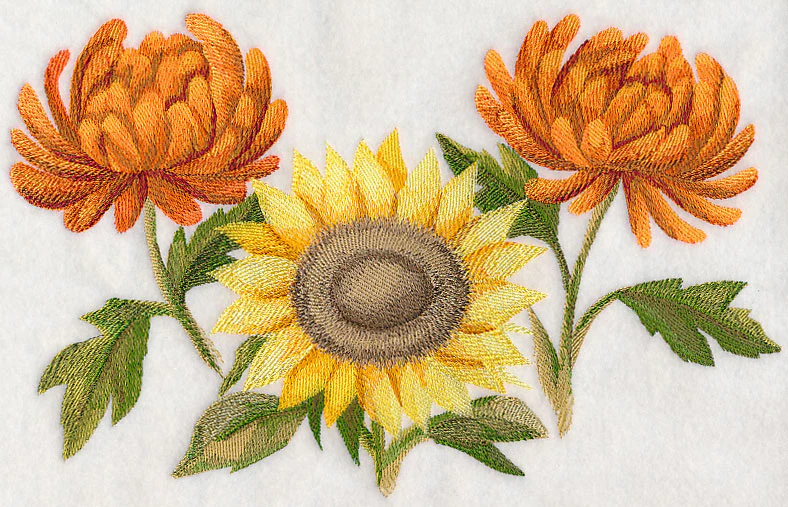 Chrysanthemums and Sunflower in Watercolor - Image 9