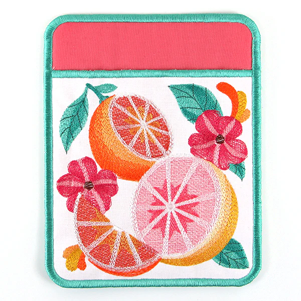 Citrus and Floral Pot Holder (In-the-Hoop) - Image 3