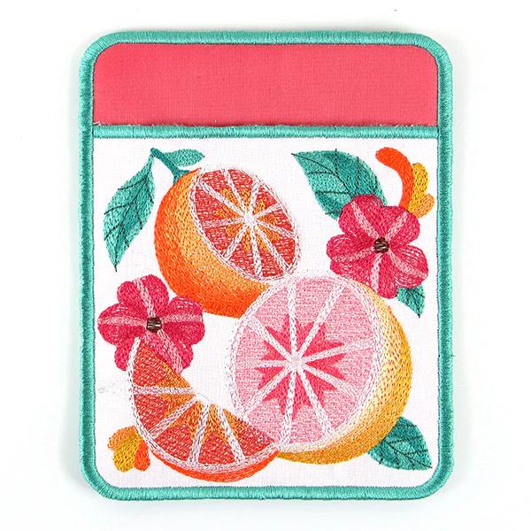 Citrus and Floral Pot Holder (In-the-Hoop) - Image 5