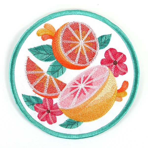 Citrus and Floral Trivet (In-the-Hoop) - Image 3