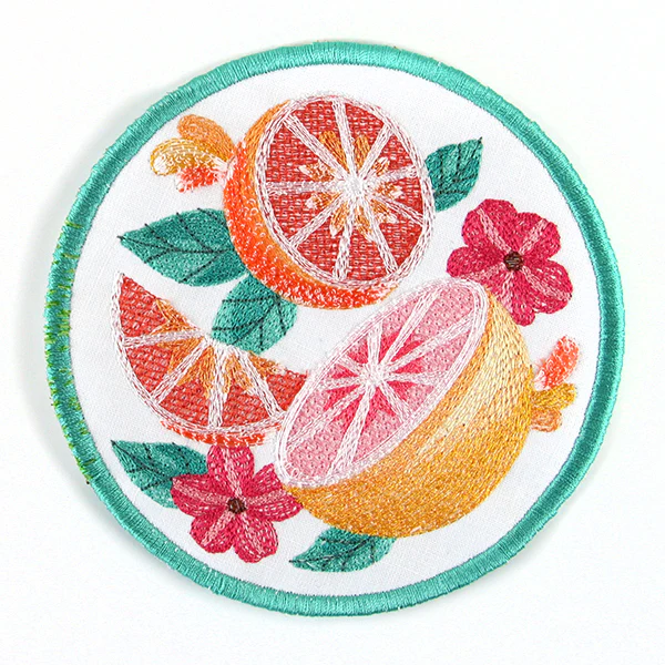 Citrus and Floral Trivet (In-the-Hoop) - Image 5