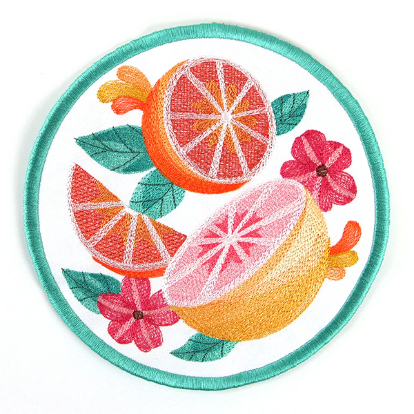 Citrus and Floral Trivet (In-the-Hoop) - Image 7