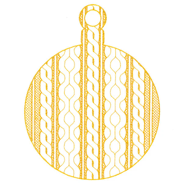 Classic Cable Pattern Ornament - Image 2