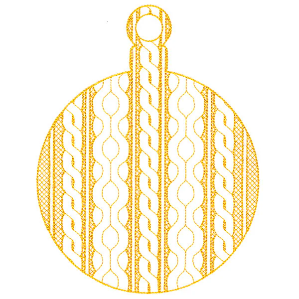 Classic Cable Pattern Ornament - Image 3