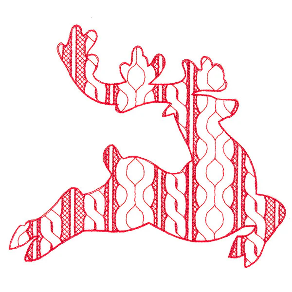 Classic Cable Pattern Reindeer - Image 2