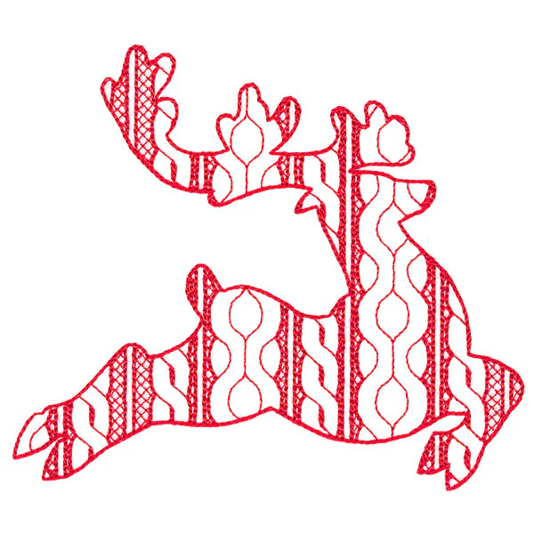 Classic Cable Pattern Reindeer - Image 3