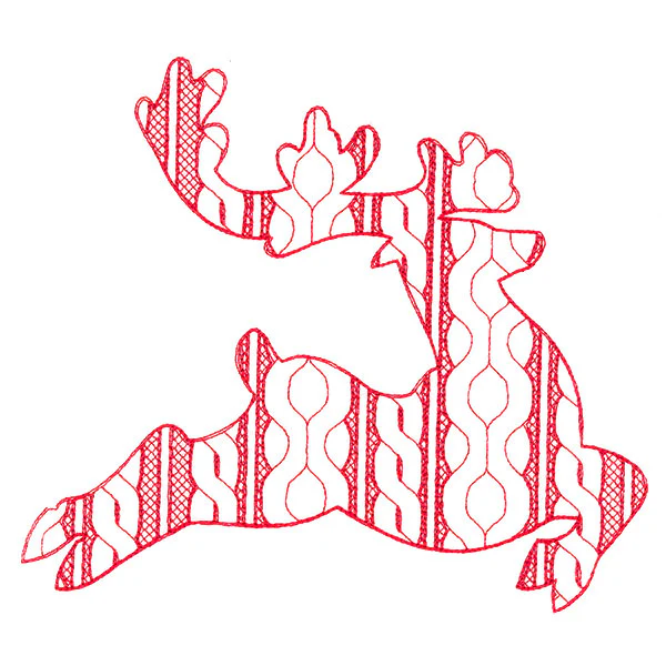Classic Cable Pattern Reindeer - Image 5