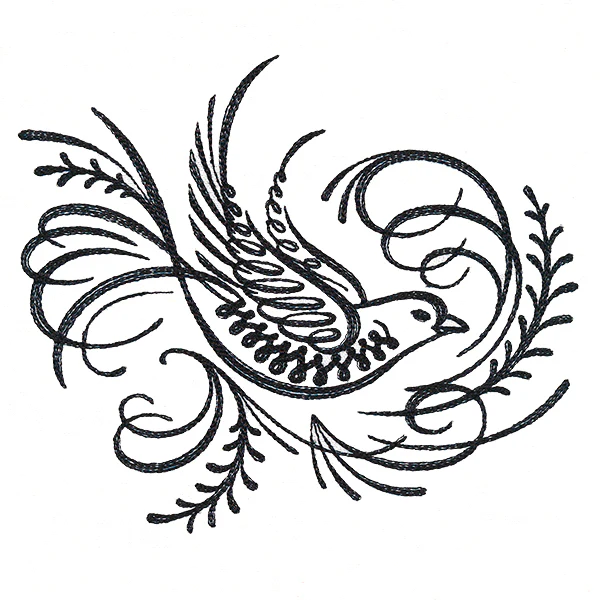 Classic Calligraphy Bird - Image 3