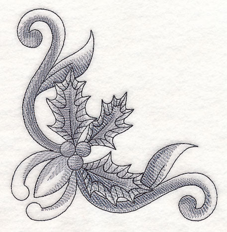 Classic Christmas Holly Corner - Image 4