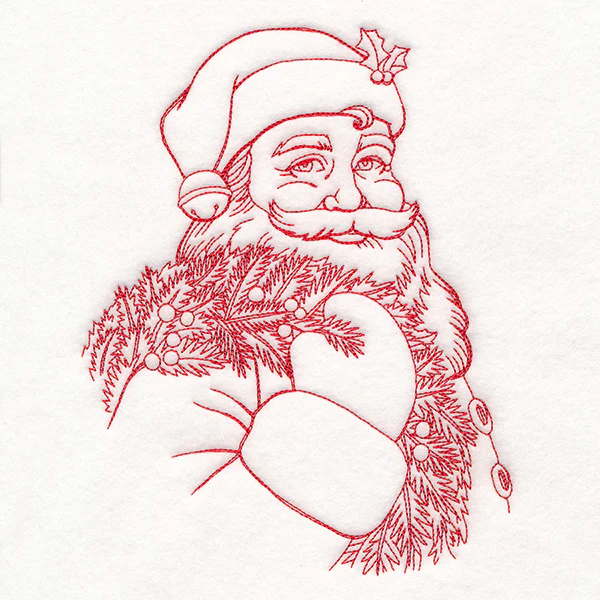Classic Christmas Santa Etching - Image 3