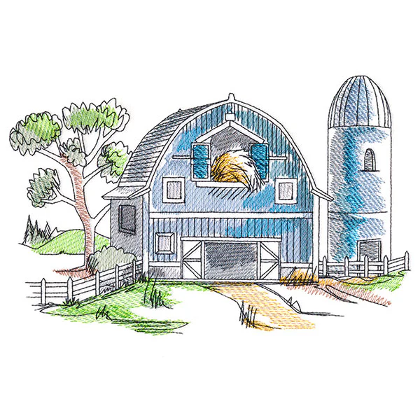 Classic Countryside Barn Scene - Image 3