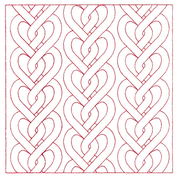 Classic Heart Cabling Square (Double Run) - Image 3