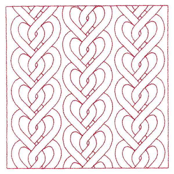 Classic Heart Cabling Square (Double Run) - Image 4