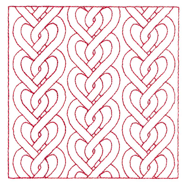 Classic Heart Cabling Square (Double Run) - Image 5