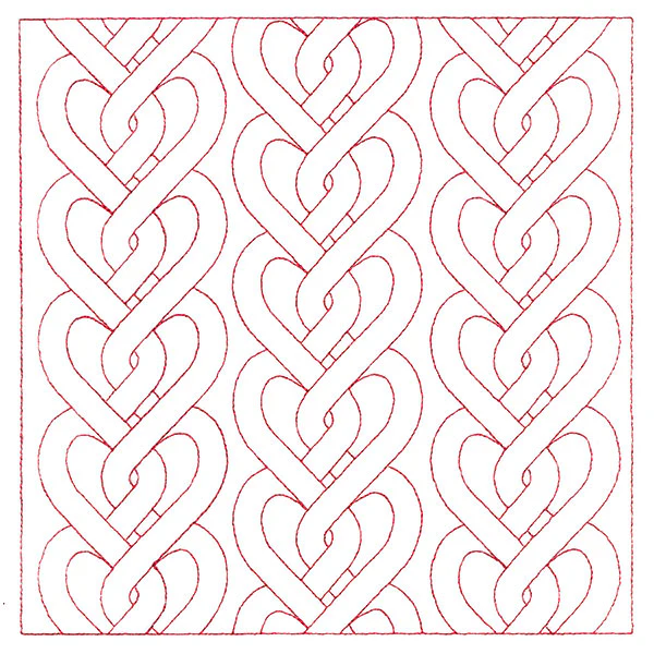 Classic Heart Cabling Square (Double Run) - Image 6