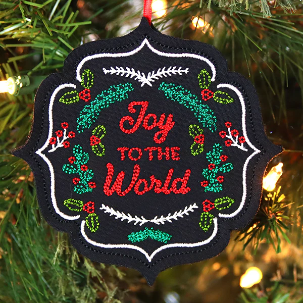 Classic Joy to the World Ornament (In-the-Hoop) - Image 5