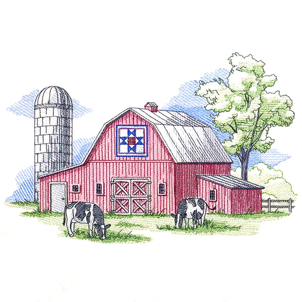 Classic Spring Barn Scene