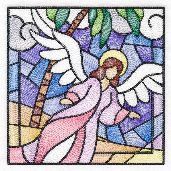 Classic Stained Glass Nativity Scene - Heavenly Angel 1 - Image 5