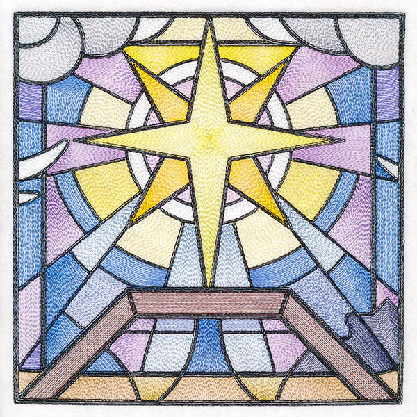 Classic Stained Glass Nativity Scene - Star of Bethlehem - Image 9