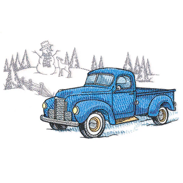 Classic Winter Retro Truck - Image 5