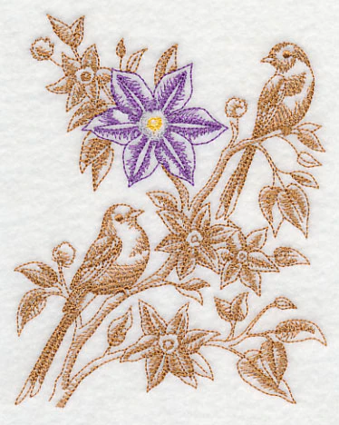 Clematis and Scissortail Flycatcher (Toile) - Image 4