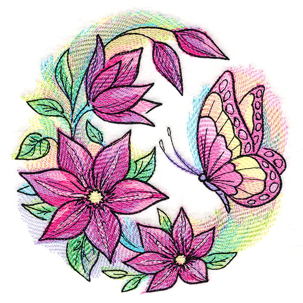 Clematis Blooms Butterfly - Image 3