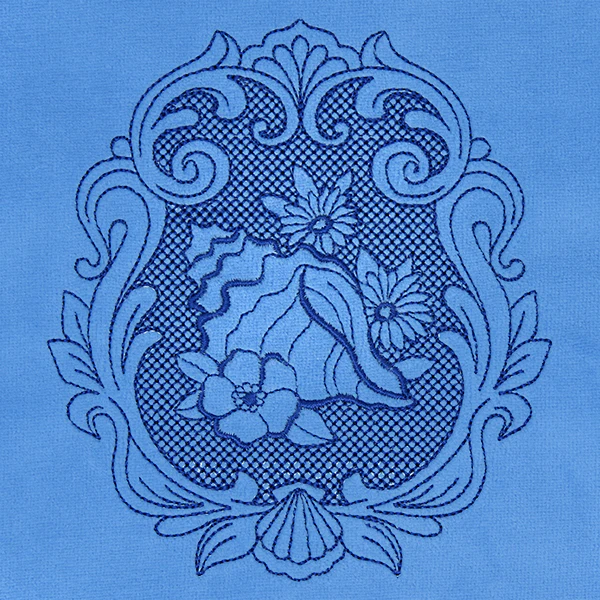 Coastal Shells & Flowers Cameo - Image 3