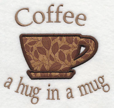Coffee - A Hug in a Mug! (Applique) - Image 3