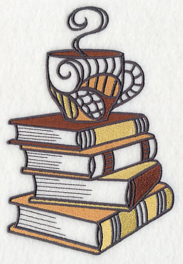 Coffee and Book Stack - Image 4