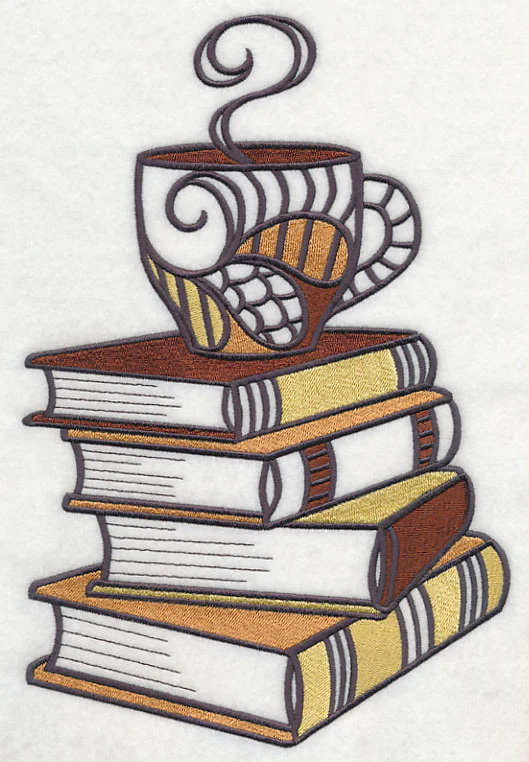 Coffee and Book Stack - Image 6