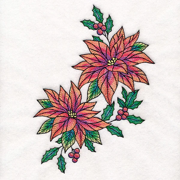 Color Theory Poinsettia Spray - Image 3