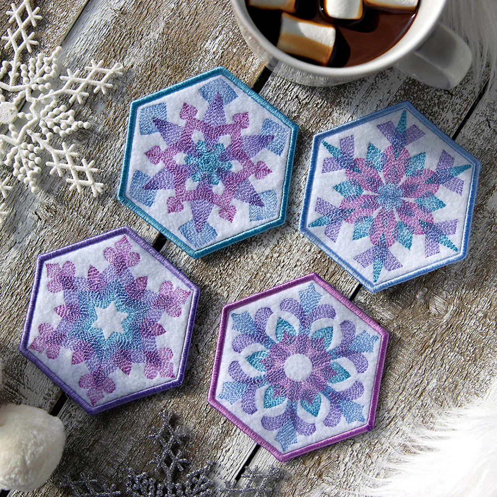 Color Theory Snowflake 2 Coaster (In-the-Hoop) - Image 3