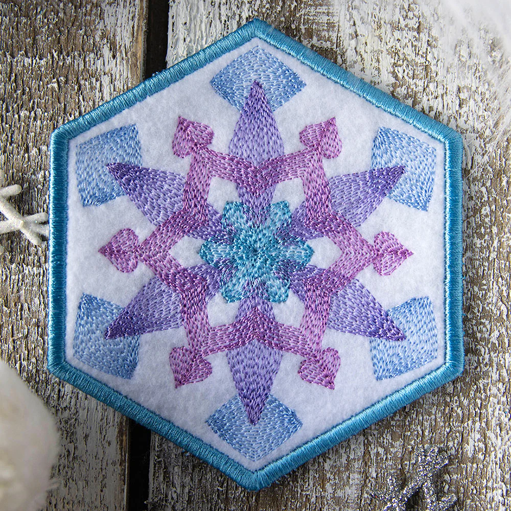 Color Theory Snowflake 3 Coaster (In-the-Hoop) - Image 5