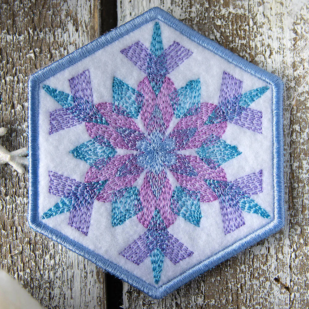 Color Theory Snowflake 4 Coaster (In-the-Hoop) - Image 3