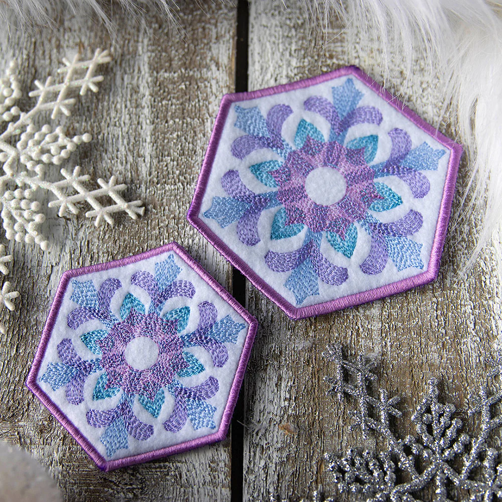 Color Theory Snowflake Coasters Design Pack - Image 3