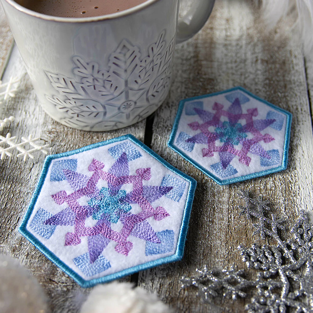 Color Theory Snowflake Coasters Design Pack - Image 6