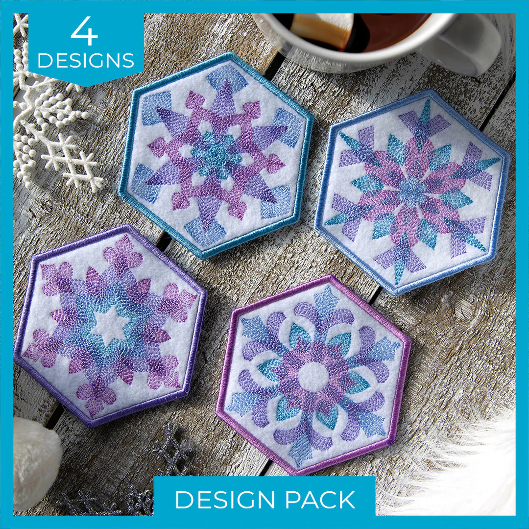 Color Theory Snowflake Coasters Design Pack - Image 8