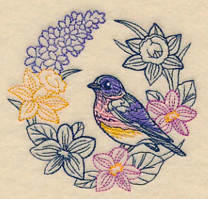 Colors of Spring Bluebird Wreath - Image 5
