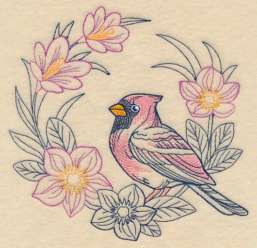 Colors of Spring Cardinal Wreath - Image 2