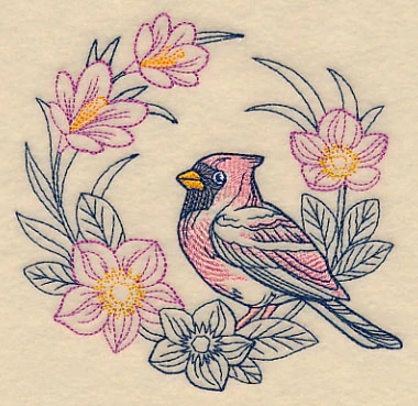 Colors of Spring Cardinal Wreath - Image 4