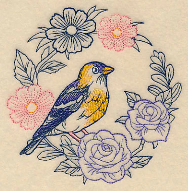 Colors of Spring Goldfinch Wreath - Image 4