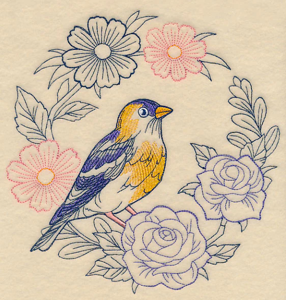 Colors of Spring Goldfinch Wreath - Image 6