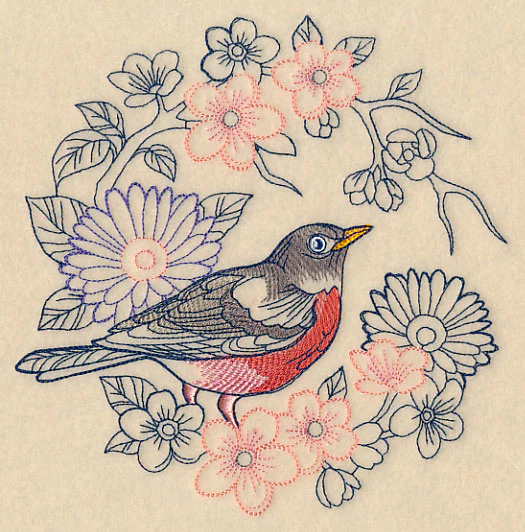 Colors of Spring Robin Wreath - Image 2