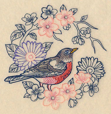 Colors of Spring Robin Wreath - Image 4
