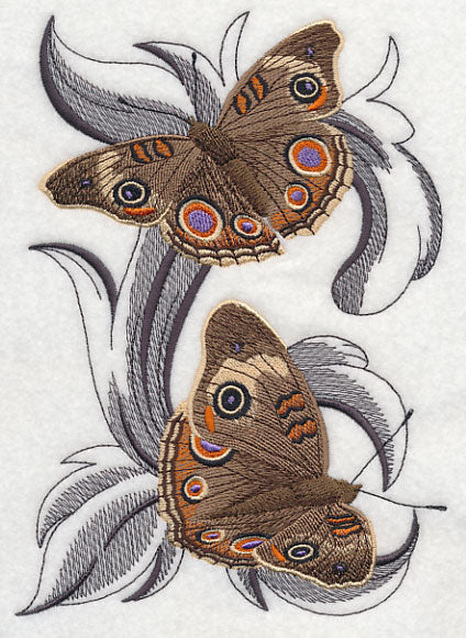 Common Buckeye Butterflies with Baroque Background - Image 3