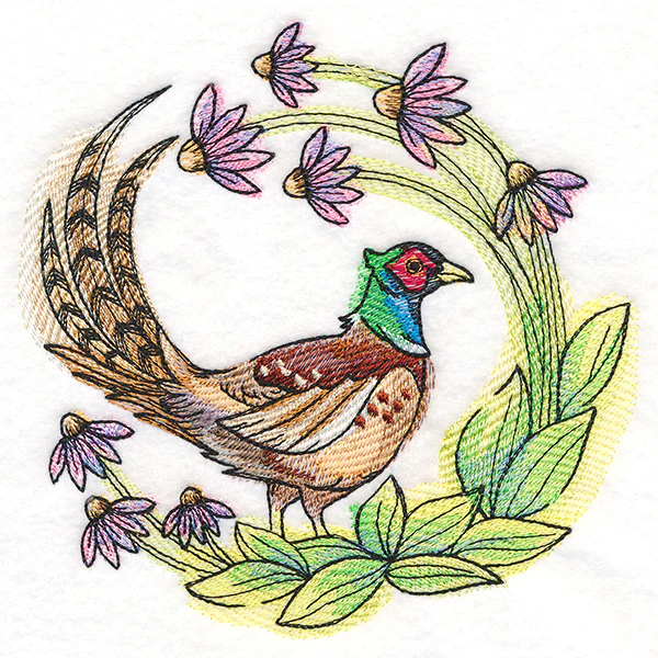 Coneflower Blooms Pheasant - Image 21