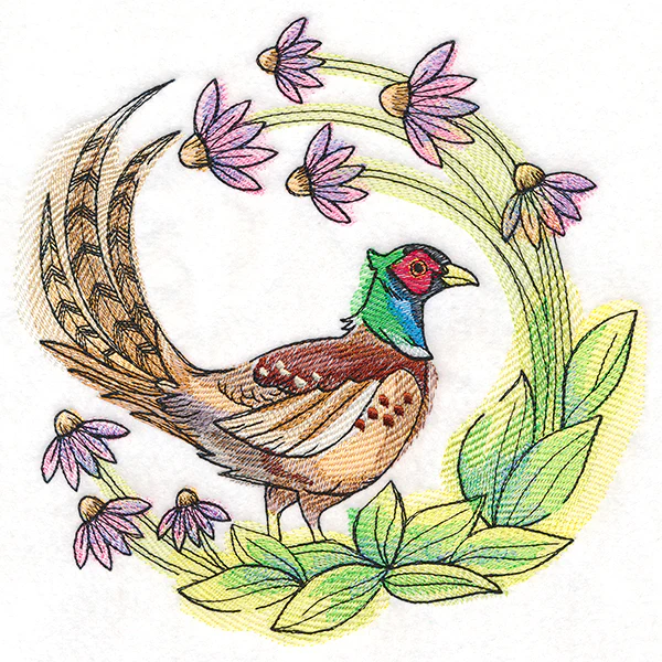 Coneflower Blooms Pheasant - Image 30