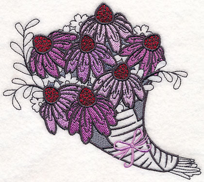 Coneflower Bouquet Wrapped In Paper - Image 3