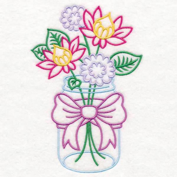 Coneflower Canning Jar (Vintage) - Image 3