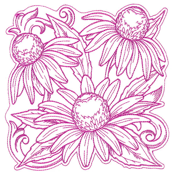 Coneflowers in Autumn Square - Image 3
